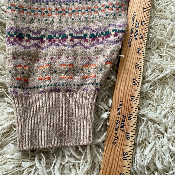 JOS. A. BANK Lambswool Fair Isle Nordic Men's Pullover Sweater Size Large fall - Picture 8 of 13